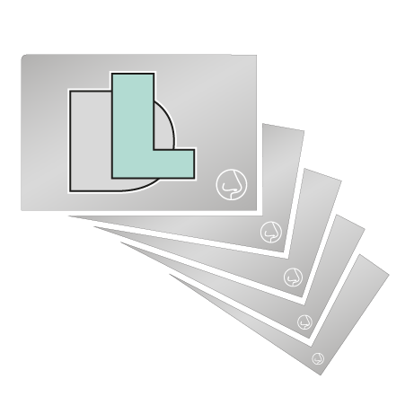 Visitenkarten | partieller UV-Lack einseitig mit einseitiger Softtouchfolie | einseitig